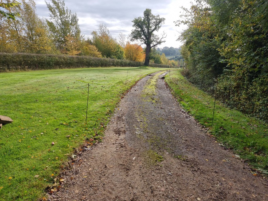 This is a large driveway which is just about to have a tar and chip driveway installed on by Dover Driveways