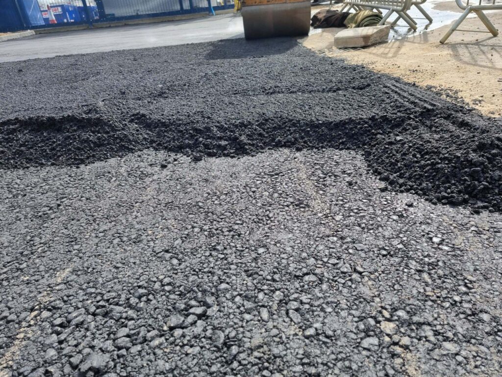 This is tarmac being laid by Dover Driveways